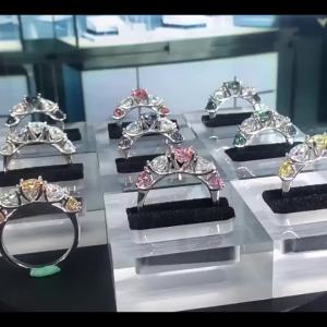 3.6CT All GRA Moissanite Rings for Women 5 Stones Sparkling Diamond Wedding Band S925 Sterling Silver Fine Jewelry Dating Gift