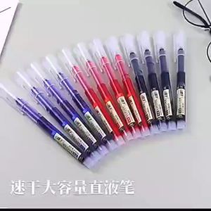 1pcs Straight liquid ballpoint pen Rolling Ball Pens Quick-Drying Ink 0.5 mm Point Rollerball Pens