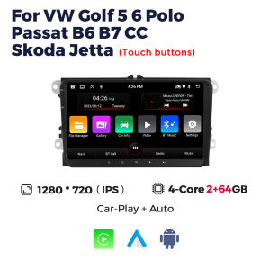 Android 15 9inch IPS Screen Car Radio for Volkswagen Passat B6 B7 Golf 5 6 Polo Jetta Skoda Carplay BT Central Multimedia Player
