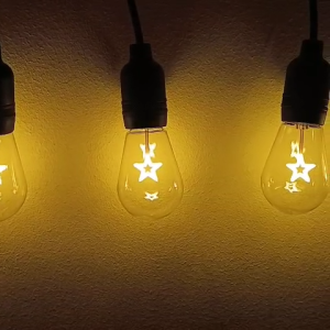 Lampu Hias Dekoratif LED Vintage Bohlam Filamen Bentuk Bintang Isi 10 Lampu 5 Meter Cahaya Warm White