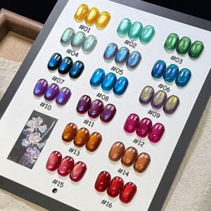 ยาทาเล็บเจล PSK 2025 แบบใหม่ 1 ชิ้น สีฟ้าม่วงแดงเขียว ประกายวิ้งแบบลูกแก้ว สำหรับตกแต่งเล็บ