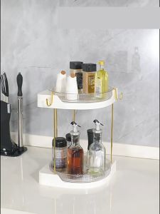 SPEEDS Rak Putar Multifungsi 360Rak Kosmetik Estetik Wadah Penyimpanan Susun Serbaguna 202-G012