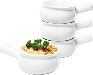 DAFIFY 8pcs Porcelain Appetizer Dessert Snacks Small Bowls Ramekins for Baking Creme Brulee Pudding Dipping Sauce Dish Pan Ceramic Bakeware Dishes Set