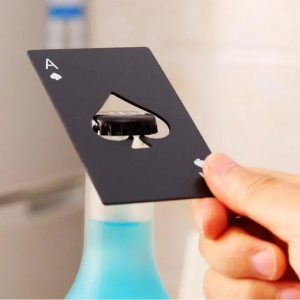 Metal Bottle Opener Stainless Steel Poker Card Ace of Spades Bottle Soda Beer Cap Opener Bar Tool