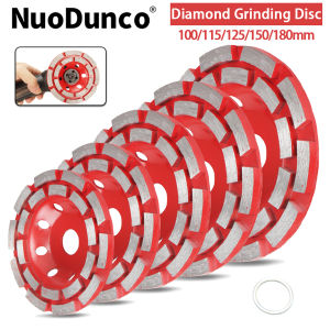 100/115/125/150/180mm Diamond Grinding Cup Wheel Double Row Grinding Wheel for Concrete Masonry Granite Marble for Angle Grinder