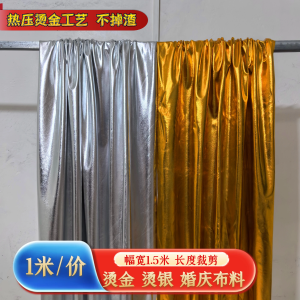 Bronzing Fabric Hot Silver Shape Cloth Wedding Background Decorative Gauze Curtain Soft Bag Pillar Stage Performance Costume Patent Leather Surface
