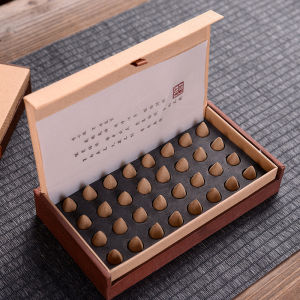 Natural Backflow of Incense Tablets Agarwood Cone Incense Cone Incense Sandalwood and Incense For Home Indoor Air Purification Incense Burner Aromatherapy Gift
