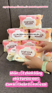 [Chính Hãng] Thùng 10 gói Khăn Ướt Topgia 80 Tờ Cao Cấp – Mềm Mại An Toàn Mọi Làn Da