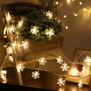 กล็ดหิมะไฟ LED ไฟกระพริบ 10/20/40/80 ไฟเกล็ดหิมะ ไฟแต่งห้อง ไฟคริสต์มาส ไฟประดับวันหยุด ตกแต่งปีใหม่