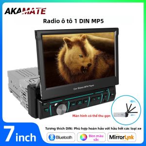 Đài Phát Thanh Ô Tô Đa Năng 7 Inch Với Màn Hình Cảm Ứng Có Thể Thu Vào Hỗ Trợ Mirrorlink Bluetooth Trợ Lý Giọng Nói FM Đầu Phát Đa Phương Tiện 1DIN