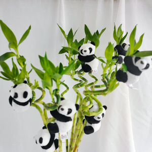 ตุ๊กตาหมีปanda น่ารัก หมุดจับผม ของเล่นขนนุ่ม สไตล์การสร้างสรรค์ หัวเอียง ของขวัญที่ระลึกจาก Sichuan Chengdu