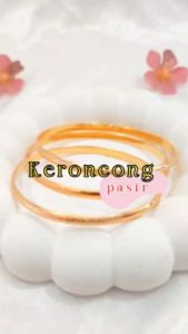 Gelang Dewasa Keroncong GL 192: Gelang Tebal Lapis Emas 18K & Terlaris