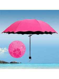 MOLORE | Triple Fold Water-Flower Pattern Sunscreen Umbrella