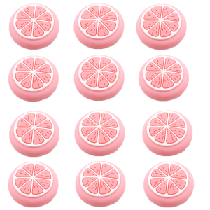 12Pcs Strawberry Silicone Thumb Stick Grip Cap Joystick Button Case Cover for N Switch Lite NS Joy-Con Wii Gamepad Controller