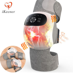 iKeener | Knee Massager Red Light Therapy Device 3 Airbag 3 Level Heat High Frequency Vibration 3D Wrap Pain Relief Relaxing