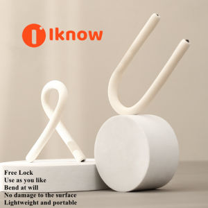 I know Portable Bendable Cabinet Hooks for Household Use Versatile Desktop Phone Stand Simplified Hanging Lock