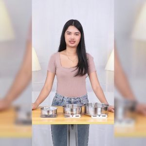 Petus ชามข้าวสแตนเลส สำหรับสัตว์เลี้ยง มี 3 ขนาด ผลิตจากวัสดุที่แข็งแรง สามารถแขวนติดกรงได้ Stainless Hanging Pet Bowls