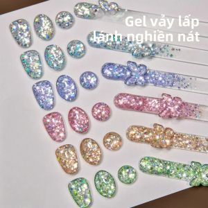 Sơn Móng Tay Gel Nhũ Bạc XEIJAYI 15ML - Sơn Móng Tay Bán Vĩnh Cửu Tẩy Được Bằng Đèn UV/LED Dùng Cho Nghệ Thuật Làm Móng