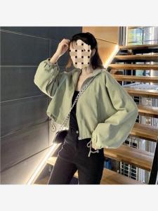 Retro Hong Kong Style Short Baseball Jacket for Women Student Fashion Loose BF Autumn New Arrival Small Size Cleanfit Polyester Fiber