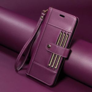 szhaiyu | Luxury Leather Wallet Card Solts Phone Case For IPhone 18 17 16 15 14 13 12 11 Pro Max Plus 17Air 17E 16E Shockproof Cover