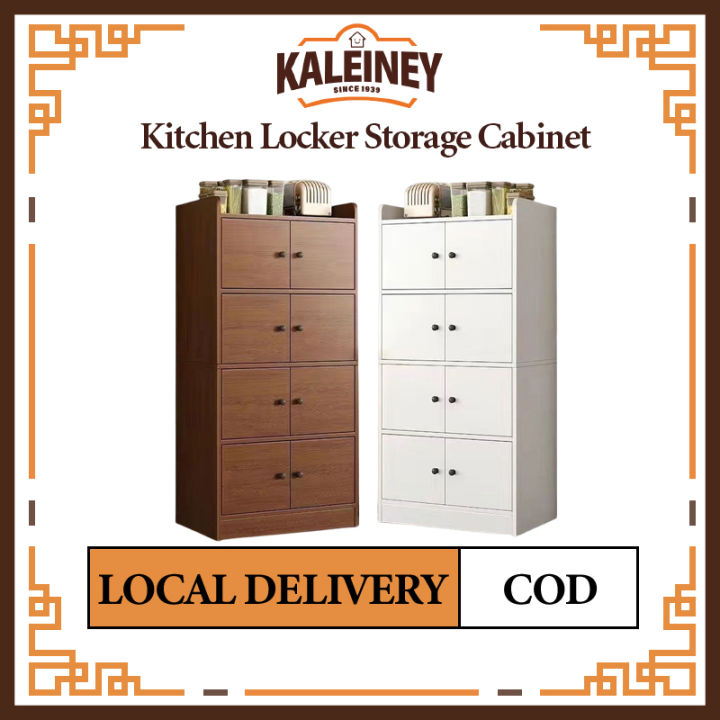 KALEINEY Kitchen Locker Living Room Storage Cabinet Wooden Vertical ...