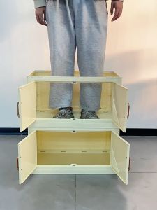 HANGDIAN(จัดส่งฟรีทั้งร้าน) กล่องเก็บของ ประหยัดพื้นที่ ติดตั้งง่าย ตู้เก็บของความจุขนาดใหญ่ ประตูคู่ ตู้เก็บของพับได้ เสื้อผ้า ของเล่น กล่องเก็บของแบบพับได้ ตู้เก็บของหลายชั้น ที่เก็บข้อมูลแบบถอดได้