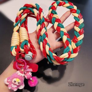 ZHENGEGE | Adjustable Crossbody Long Phone Strap Braided Tassel