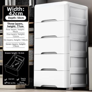 MOMIAN | Thick Children Plastic Drawer Cabinet Storage Box