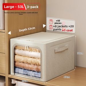 Home Linen Clothes Storage Box Rectangular