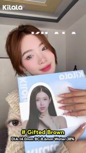 Kilala Kính áp tròng xám lens 1 ngày Gifted Grey/Gifted Brown/Focus Black DIA 14.0mm Lens nâu/xám tự nhiên có độ (0-8) 2 chiếc