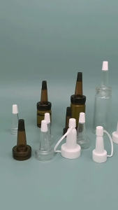 AACAR 5Pcs Clear Tea Color 13mm 20mm White Tip Spout Cap Ampoule Serum Lids Flared Shape Top Sealing Cap Of Penicillin Bottle Dropper Splitter Caps