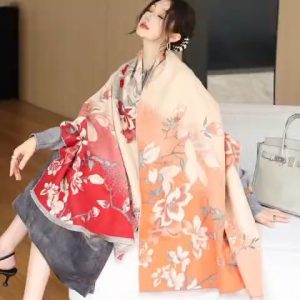 Khăn choàng dạ hoa cao cấp - 2025