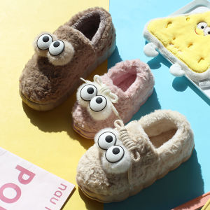 Dép Cotton Đế Dày Mùa Đông Cho Bố Mẹ Và Con Cái Dép Cotton Đế Cao Gót Dép Cotton Chống Trượt Dép Cotton Hoạt Hình