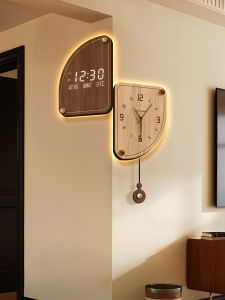 CTYLIGHTZ | Retro Double-Sided Corner Clock with Perpetual Calendar and Illumination