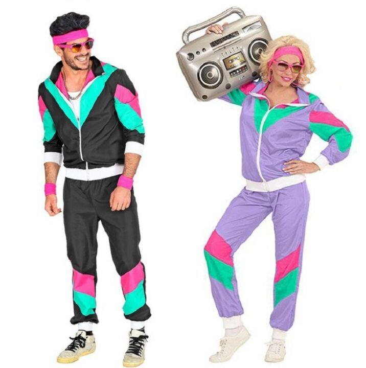 1980s Retro Hip Hop Disco Suit Halloween Carnival Cosplay Costume Adult ...