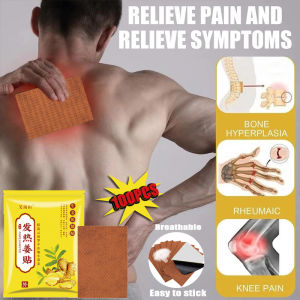 100PCS Herbal Ginger Patches Effective Pain Relief Health Care for Promote Blood Circulation and Knee Neck Back Pain Relief Ginger Patch for Pain