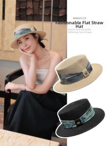 MMAOCOE | Fashionable Flat Top Straw Hat Sunproof