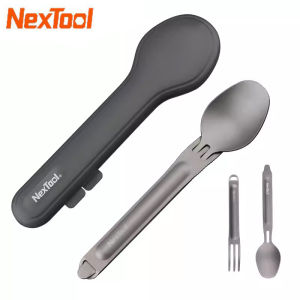NexTool Fork Spoon 2-in-1 Pure Titanium Detachable Portable Outdoor Sports Camping Picnic Tableware Healthy Convenient