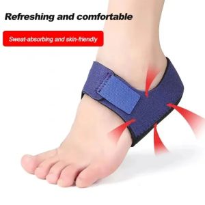 DIDI 1 Pair Back Heel Protective Sleeve Heel Pad Adjustable Gel Heel Socks Heel Arch Support Foot Flat Feet Pain Relief Plantar Fasciitis Tumit Sakit