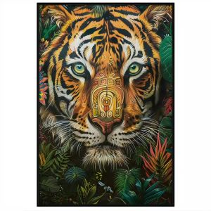 Tranh treo tường tranh dán tường Canvas con hổ tranh decor phong cách hiện đại màu acrylic. CGI-338