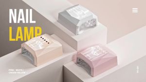 Rechargeable Nail Lamp with 45 Pcs Big UV/LED Beads Mirror Base Nail Dryer Fast Curing Gel Nail With Low Heat Mode