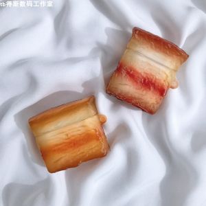 Creative Artificial Pork Belly for Apple Airpods3 Generation Pro Protective Case 1/2 Bluetooth Earphone Cover Stylish Japanese and Korean Creative Minimalist Men and Women Trendy Brand Fashion Ins Neutral Soft Case