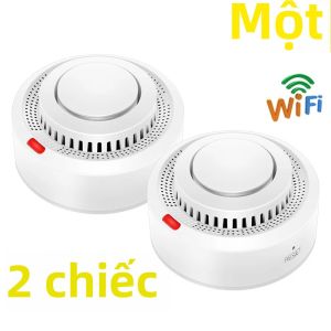 Tuya WiFi Đầu Báo Khói Không Dây Cảm Biến Quang Điện Nhà Bếp Báo Cháy Với Cuộc Sống Thông Minh Ứng Dụng Cảnh Báo Âm Thanh Gắn Trần