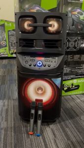 HANSUO HS-TS12K8 pro 12inch KAYU TROLLEY RECHARGEABLE SUPER BASS WIRELESS SPEAKER