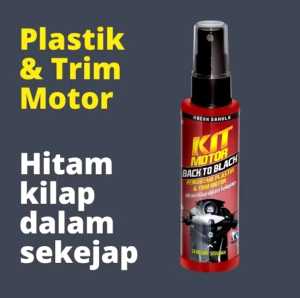 KIT PENGHITAM BODI DASHBORD PERMANENT 115ML/KIT HITAMKAN PLASTIK KASAR HITAM MOTOR/MOBIL INTERIOR