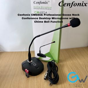 Cenfonix CM680A Professional Goose Neck Conference Desktop Microphone with Chime Bell Function
