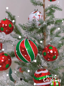 44Pcs Christmas Ball XMas Decor Ornaments Painted 3-6cm Electroplated Plastic Ball Christmas Tree Decoration
