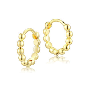 Huitan Korean Fashion Small Hoop Earrings Gold Color Temperament Womens Ear Accessories Versatile Earrings Hot Trendy Jewelry