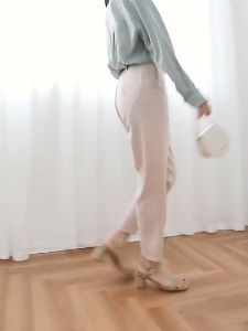 [with box] Sandals heels for Women Fairy Style Peep Toe Buckled Chunky Shoes OL Style