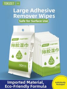 TOKUSET | Multi-Purpose Adhesive Remover Wipes for Car and Home
